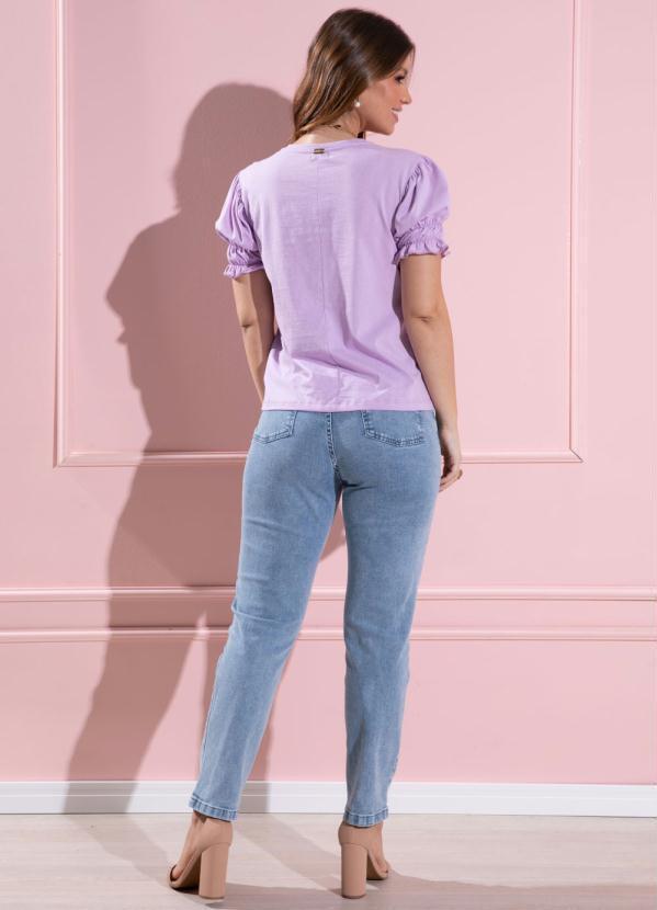 Quintess - Blusa Lilás com Elástico nas Mangas 4