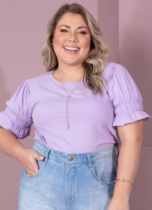 Quintess - Blusa Lilás com Elástico nas Mangas 7