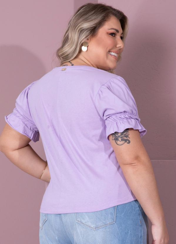 Quintess - Blusa Lilás com Elástico nas Mangas 8