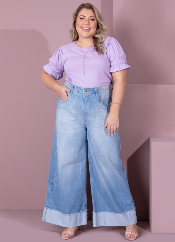 Quintess - Blusa Lilás com Elástico nas Mangas 9