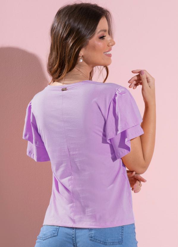 Quintess - Blusa Lilás com Mangas Duplas 2