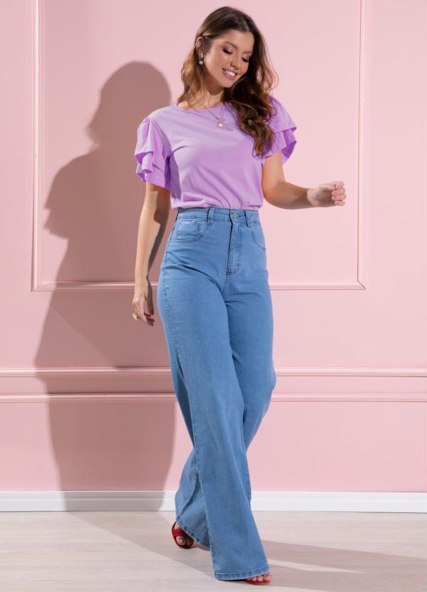 Quintess - Blusa Lilás com Mangas Duplas 3