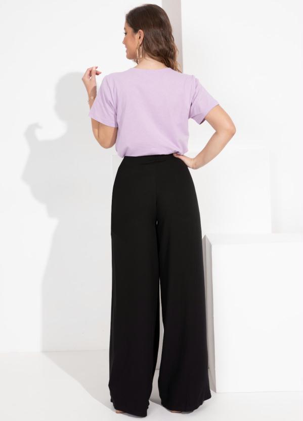 Quintess - Blusa Lilás com Recorte e Babado em Laise 4