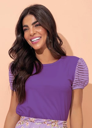 Moda Pop - Blusa Lilás em Malha - MODA POP