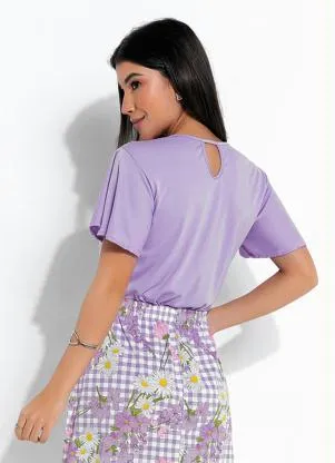 Rosalie - Blusa Lilás Gota Decote Costas - ROSALIE