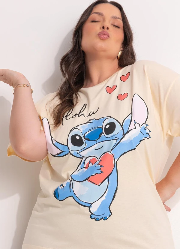 Disney - Blusa Lilo & Stitch Amarelo 5