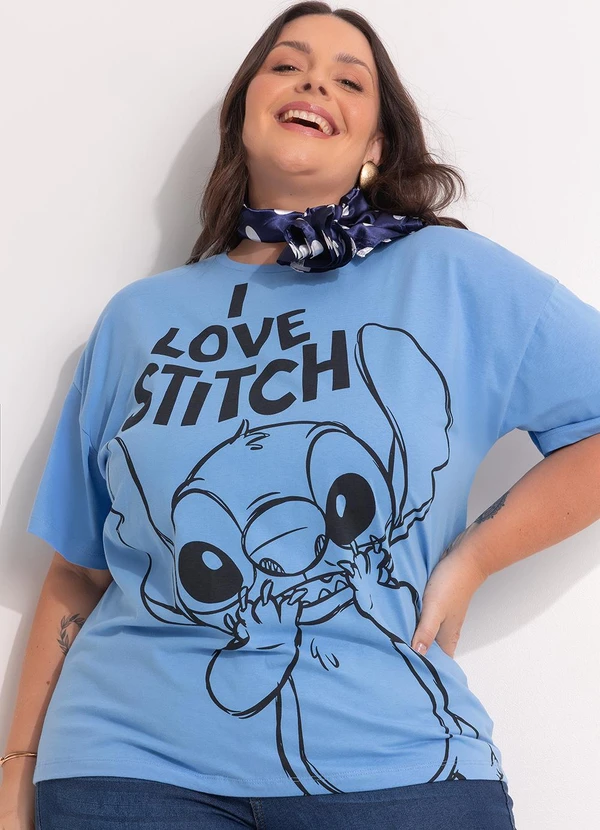 Disney - Blusa Lilo & Stitch Azul