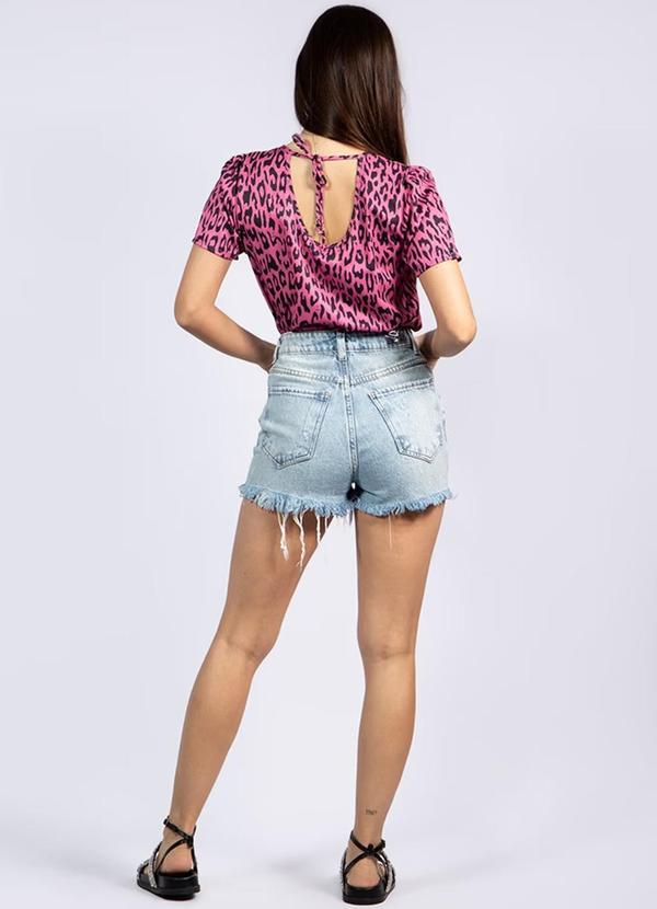 Amo Brand - Blusa Lindsay Manga Curta Pink 4