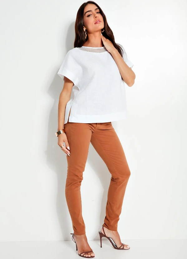 Souq - Blusa Linho Off White 8