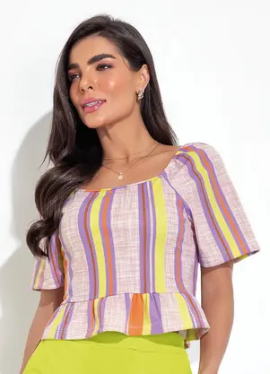 Moda Pop - Blusa Listra Home em Malha - MODA POP