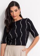 Blusa Listra Renovada em Malha de Viscose