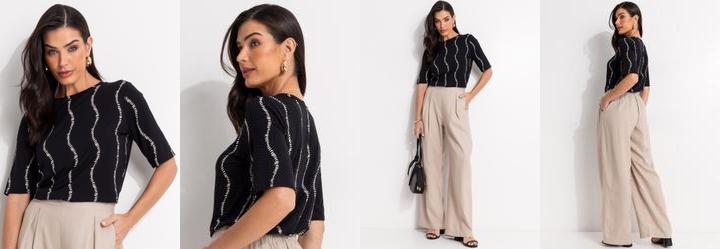 Blusa Listra Renovada em Malha de Viscose