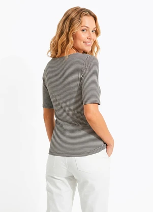bonprix - Blusa Listrada em Canelado - BONPRIX
