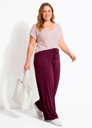 Quintess - Blusa Listrada em Malha Canelada - QUINTESS