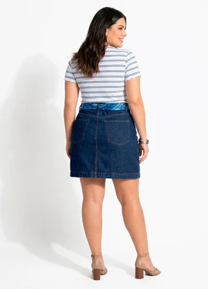 Quintess - Blusa Listrada em Malha Canelada - QUINTESS