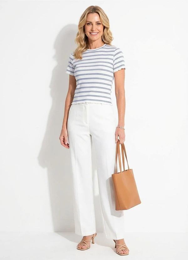 Quintess - Blusa Listrada em Malha Canelada 3