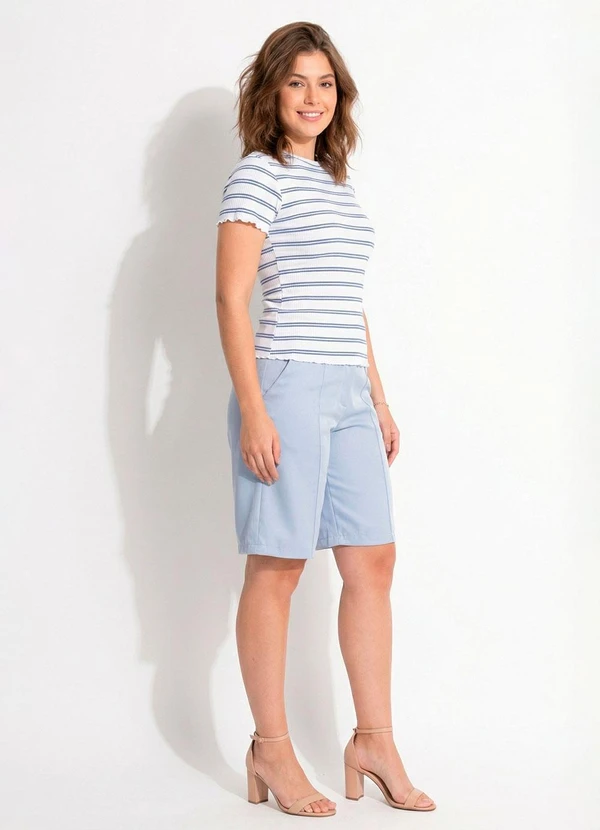 Quintess - Blusa Listrada em Malha Canelada 7