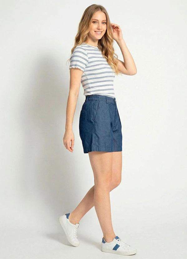 Quintess - Blusa Listrada em Malha Canelada 9