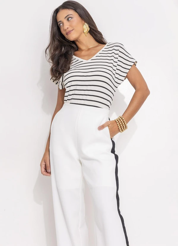 Quintess - Blusa Listrada em Malha de Viscose 3