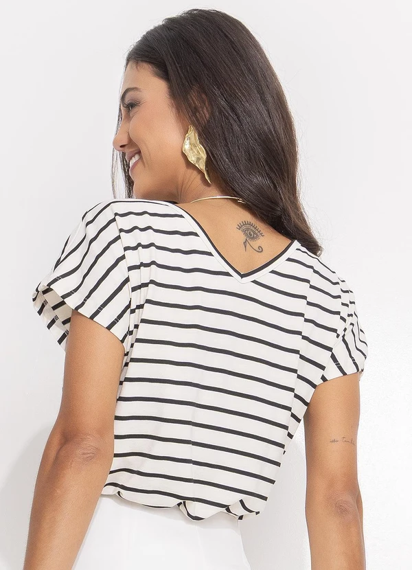 Quintess - Blusa Listrada em Malha de Viscose 6
