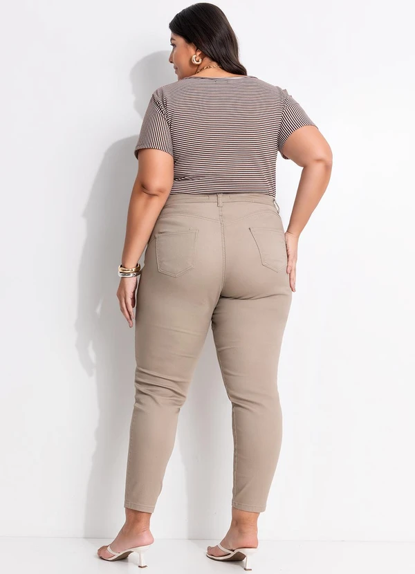 Marguerite - Blusa Listrada Marrom em Malha Listrada. 5