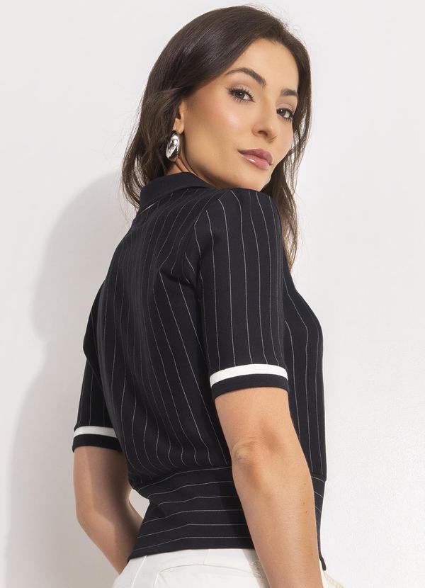 Colcci - Blusa Listrada Preto 2