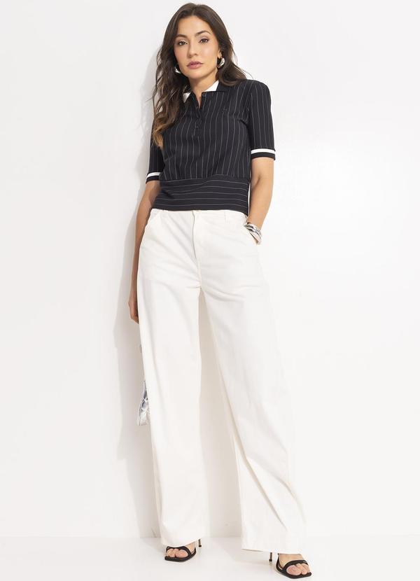 Colcci - Blusa Listrada Preto 3