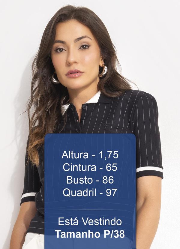 Colcci - Blusa Listrada Preto 5