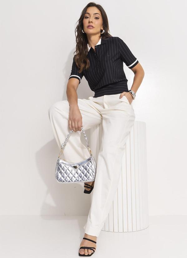 Colcci - Blusa Listrada Preto 7