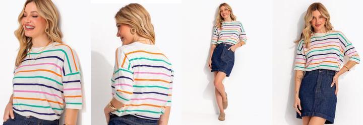 Blusa Listrada Tric�