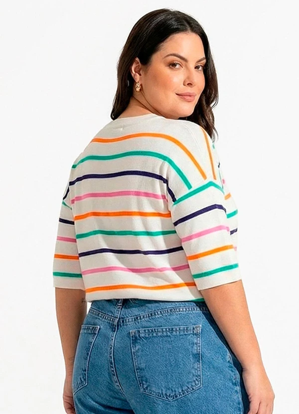 Quintess - Blusa Listrada Tricô 4