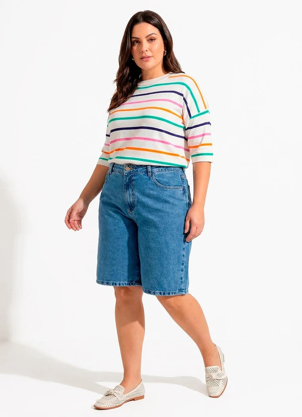 Quintess - Blusa Listrada Tricô 3