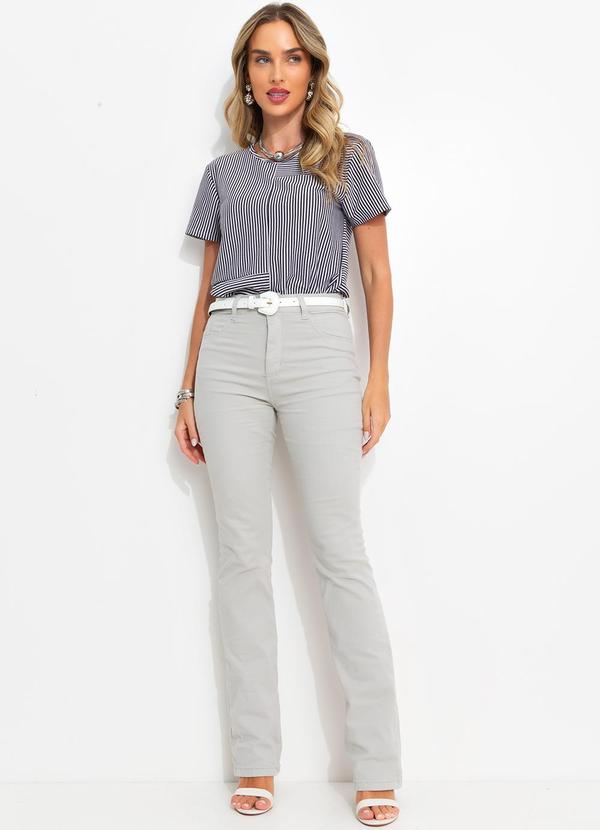 Bimini - Blusa Listrado Azul em Meia Malha Listrada 3