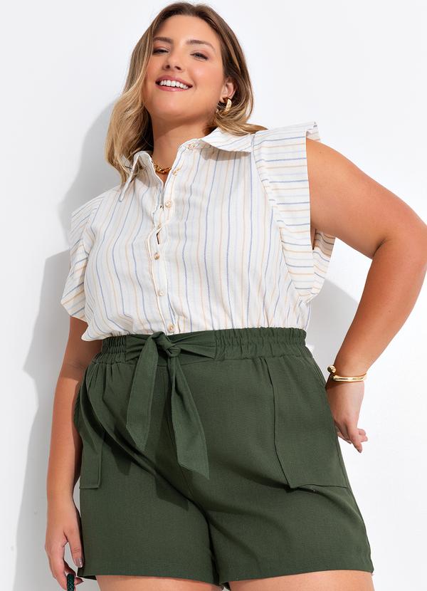 Quintess - Blusa Listrado Colorido em Cambraia 16