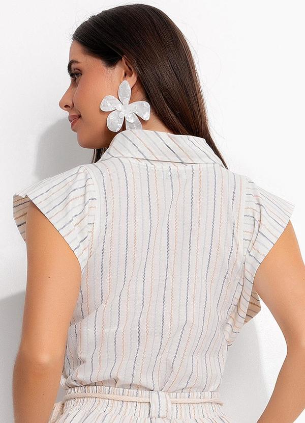 Quintess - Blusa Listrado Colorido em Cambraia 2