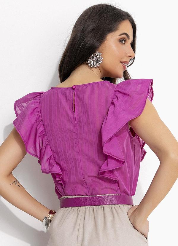 Quintess - Blusa Listrado Devorê em Tecido Plano Devorê 2