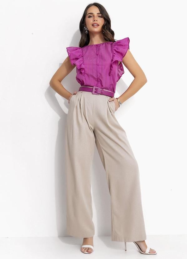 Quintess - Blusa Listrado Devorê em Tecido Plano Devorê 6