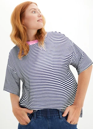 bonprix - Blusa Listrado em Malha - BONPRIX