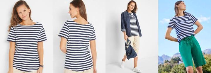 Blusa Listrado em Meia Malha Listrada