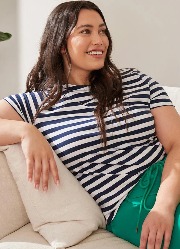 bonprix - Blusa Listrado em Meia Malha Listrada 8