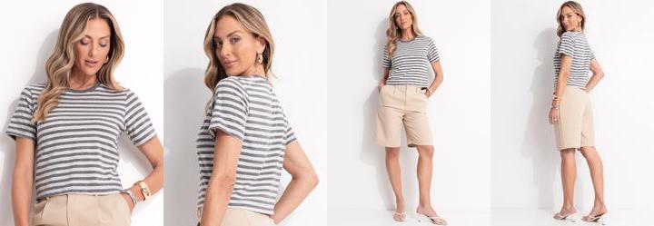 Blusa Listrado Mescla
