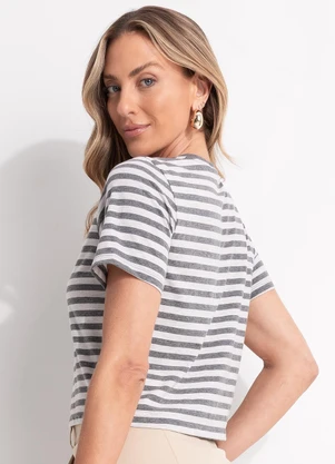 Quintess - Blusa Listrado Mescla - QUINTESS