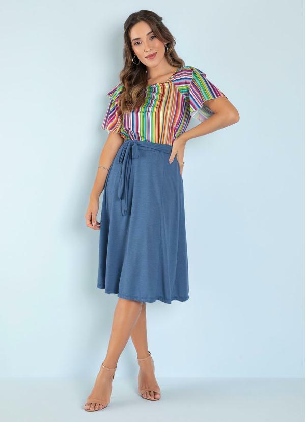 Outlet - Blusa Listras Color com Babados 3