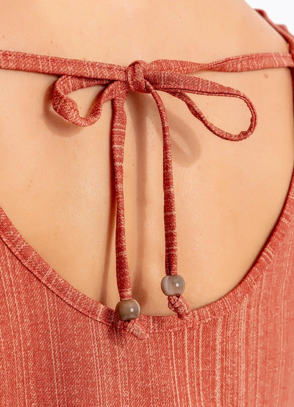 Quintess - Blusa Listras Laranja em Malha de Viscose 6