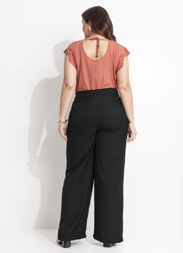 Quintess - Blusa Listras Laranja em Malha de Viscose 3