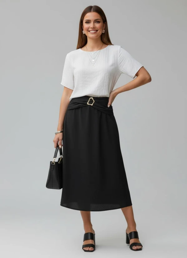 Quintess - Blusa Lurex Off White em Viscose com Poliéster 4