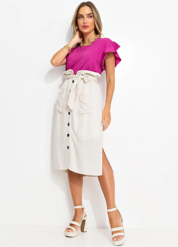 Bimini - Blusa Magenta em Malha de Algodão 3