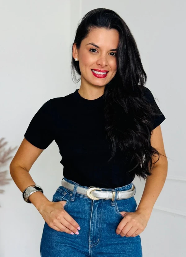 Doce Tom - Blusa Malha Básica Preto 5