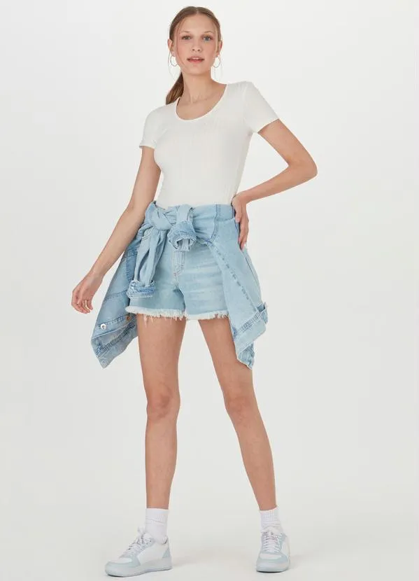 Malwee - Blusa Malha Canelada Viscose Off White 4