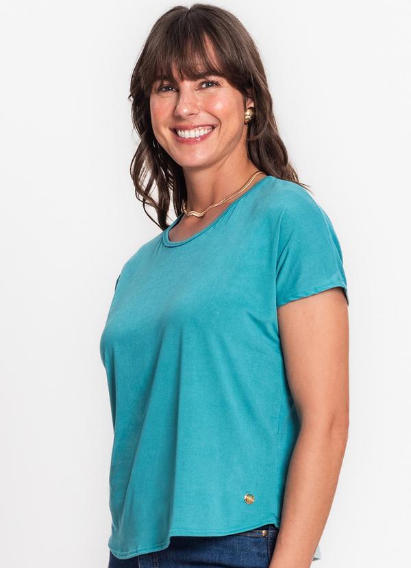 Rovitex - Blusa Malha Feminina Azul